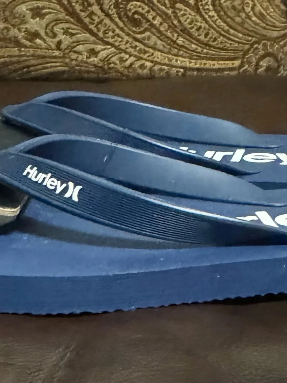 Hurley Blue Logo Flip Flops